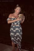 perfect outfit for vacation. I'm 5'3" and it was a little long on me, but I tied it up on the side and looked cute. very comfortable and lightweight. - Kelsey M.
