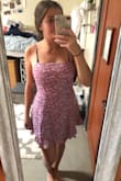 This dress is to die for and is so flattering on. I wore it within the first few days I got it and recieved lots of compliments. I normally order a small or medium in dresses depending on how they run and I saw a few comments that it ran a little large and ordered a small and it fit perfectly. - Danielle D.