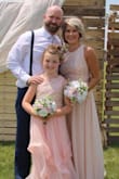 This dress worked great for a wedding I was in. The rib area was a bit snug as there's no give and I'm short so I had to get it taken up a bit but I received many complements on it. I do wish there would have been cups in the dress and I had to get those put in also and luckily it just made the top look like it had a sweetheart lining because the top is a bit see through. There are 3 layers to the skirt portion which was nice, but the lining closest to your skin has absolutely no give but it's underneath so wasn't too bad. Other than that it was great! - Melissa M.