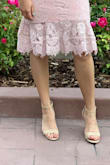 My true size is 7.5 and which is what I originally ordered. It was a little too loose so I went down to a 7 and it was perfect! I was on my feet for about 1.5 hours when I first wore them and they were pretty comfy! 

The reception venue I wore these to required us to walk through gravel which ended up tearing up the material on the heel which was a bummer but I'll still wear them with jeans to cover up the heel. - Roxanne Y.