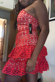 Not only is this dress adorable it is very comfortable. I received tons of compliments from family and strangers during my family reunion trip and I felt beautiful in every photo that we took while wearing this dress. The color is also amazing (I got the red one) and I hope to get another dress like this just in a different color! - Jewel B.