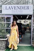 This dress fits me very large at the chest (36B) with my breasts coming out almost completely if I am sitting down and if wearing a bra, it looks awful... The bottom part of way too tight. I have over 200 dresses and rompers from Lulus and I am 99% of the time an M... I ordered this in an M and struggled with it the entire day to keep the top on. I will have to shorten the straps (it is unusual for me to say this as I have a very long torso and shorter legs) and see how it goes. It does look amazing in photos and the quality is beautiful... I just wish it would stay on! - Madalina C.
