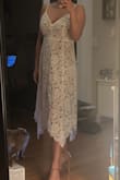 I ordered a large and it is too big. Very traditional style, soft and romantic. Love the material. Great quality. - Lisa K.