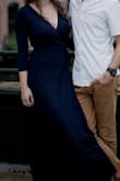 I love this dress so much! I wore it for engagement photos and to a baby shower. I normally have to pin wrap dresses at the bust but I didn't with this one. - Amy W.