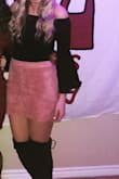 This bodysuit is great with both jeans and a skirt and goes with any color! I love the off the shoulder look and the flared sleeves make it so fun! I often pair it with a skirt and knee-high boots for a cute going out look! - Taylor H.