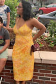 Love the dress, beautiful colors but it was a little too big for me. - Gladys M.
