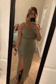 After skimming through other reviews, I went with the Large & also bought in black- because duh! It's so comfortable & light & was just the right length for me. Can be casual or more dressed up! Very happy with my purchase. - Katelyn B.
