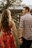 This dress was perfect for our backyard engagement shoot! It fits true to size and although the colour may be slightly darker (more burnt orange) than in the picture online, I still love it!! The quality of the dress is great as well. - Shannen C.