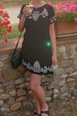 This dress was airy enough to keep me cool but fancy enough to wear to a wine tasting in Tuscany! - Megan M.