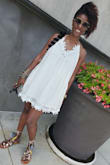 I love the dress. However, I did get straps taken up. I got many compliments!!! - Chastity B.