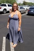 I was hesitant at first to buy this dress due to my chest, wasn't sure if the girls would stay in place. I did have to tie in like a halter for added support. Even with my wide hips and major big booty, a large fit perfectly! Within an hour of wearing it I received four compliments! :) - Christine K.