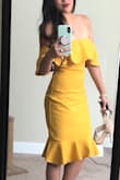 I'm usually a small, but it was sold out. I ordered a medium and got it hemmed. The dress was perfect for an outdoor wedding. I received a ton of compliments on it! - Caitlin P.