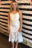 This dress was perfect for my bridal shower! I received so many compliments on it. The only reason I gave it 4 stars instead of 5 is that it runs a little right in the hip area, but if I sized up it would have been way too big overall.
Other than that it's a great dress! - Emily B.