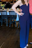 Says I ordered a medium but I had to exchange it for a SMALL. I absolutely loved wearing this out. I got SO many compliments. Only part that I have to say is a down-side is the fact the pants were SO long, I do have an extremely long torso though. I had to take probably a good 3 inches off the bottom. Otherwise, LOVE! - Laura P.