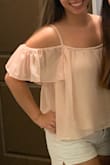 This top is lightweight and so feminine. It's easy to wear casually or dress it up! - Roxanna A.