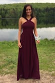 I wore this dress to my prom and everyone loved it! I got so many compliments on it and a lot of my friends asked where I got it and were shocked when I told them it was only $75!! I give this dress an overall 10/10. The dress was simple and the material didn't seem great but it still looked amazing and dressed for the occasion. It was a very good buy! - Hannah A.