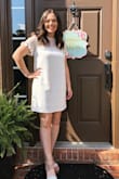 Fits TTS and was perfect for my bridal shower. I received a lot of compliments on this dress. - Marissa S.