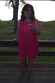 This dress fit well. It is loose through the waist and hips. It's a little short but I don't need much length at 5'1". It does wrinkle easily. I love the color and received many complements. - Susan F.