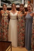 This dress packed well and wrinkles fell out of it after a short time on the hanger. It could have used a hem but with a heeled sandal I was able to defray the extra cost. The cut and style were comfortable as I wore it for nearly 12 hours from the time the bridesmaids got dressed to the time the reception ended.  A terrific value as the cost was under $100 dollars but had me feeling like a million bucks! - Kristie M.