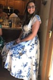 I bought this dress to wear to my bridal shower.  It was perfect!  I ended up wearing a cami underneath to be a little more modest, but it looked great. I received many compliments on the dress.  It's also really comfortable and super flattering. - Angie B.