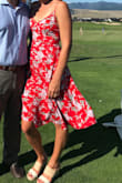 I ordered a small which fit perfect but if I had boobs I would have wanted a medium. Super flattering and fun to wear! Love it! - Katie C.