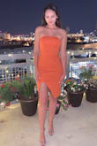 Clothes from Lulus always runs about a full size larger than normal in my opinion, but having known that already, I bought a size XS and it fits like a glove! This is one of the most comfortable dresses I've ever owned. I'm usually wary with anything strapless, but this didn't feel like it was falling down at all throughout a night of dancing and walking around. Would definitely recommend this one! - Abbey H.