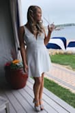 I wore this dress to my rehearsal dinner and it was literally fabulous!!! Fit perfectly, the material was stretchy and breathable, absolutely love this dress. Super easy to dress up as well! - Lyssa B.