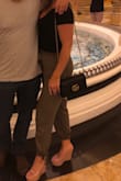 These pants are adorable! I paired them with a black bodysuit and heels. I ordered a small and they fit perfectly.  I definitely would not recommend washing them even in cold water at home. Mine turned a different shade of green when I washed them. I would dry clean only! - Abby C.
