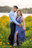 Bought this dress for engagement pics and it photographed so well! The material is great quality and thick. I loved all the layers. And the color was just as gorgeous as pictured. I pinned the neck line just cause it was a little low cut for me. - Tatum B.