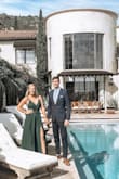 I had a semi formal wedding to attend in Southern California and was very nervous about the heat but didn't want to wear a tight fitting dress. I have a very long torso and usually jumpsuits don't fit me length wise, but this one fit me perfectly! It is fitted up top and then flows beautifully at the bottom. Highly recommend! - Audrey P.