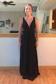 I really liked the way the dress fit. It is extremely comfortable and flowy in the bottom. Up top is very elegant. I am short, so it will need to be hemmed at the bottom. Otherwise it fit great. - Kaylee F.