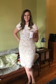I bought this initially for my Bachelorette party. I loved it so much that I wore it again for my rehearsal! The fit was really comfortable for me. I was nervous about the length since I'm taller but it hit me in the perfect spot! Will definitely be finding more occasions to put it on! - Ariel P.