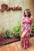 Wore this dress to my friend's wedding rehearsal dinner in Florida. I got so many compliments, the dress was super breezy and comfortable, and I felt amazing. This does run quite long - I'm 5'5" and was wearing 3" platform wedges which brought the dress right to floor length. Would suggest getting a petite if you want to wear with flats. - Katherine S.