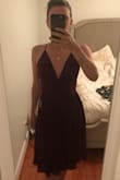 Chose this dress for an evening, outdoor wedding and it was definitely a showstopper! Perfect for my pear-shape lots of room with the flowing skirt. The adjustable straps were great for small busts and I felt comfortable without a bra. Great, comfortable, gorgeous dress! I definitely recommend! - Amy K.