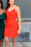 This dress was beautifully made and I was very happy with the quality. I originally ordered an xs and it was too tight around my rib cage especially. I was able to get a size small instead, and it fit me perfectly. It was a great dress for the wedding I attended. I got many compliments on the color. - Alexa D.