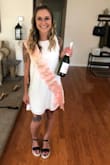 I wore this dress to my bachelorette party! It was great, super comfortable but it does get wrinkly! - Christina G.