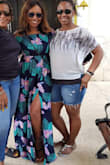 Love this dress. Fits perfectly. Length is good too, even with flats (just skims the ground.) Bought dark for me and red for my sister. Got lots of compliments. - Terri B.