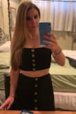 So comfortable and cute! Good material and fit true to size. The top was slightly loose due to the straps being a little too long for me. - Cassandra O.