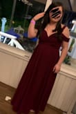 It was such a beautiful dress! At first, I was a bit scared because of the style of the dress that it would fit too tight around my shoulder and arms But it was perfect! I wore it as a guest to a wedding and I loved the way it looked. The material was very nice and flowy which made it a lot better. - Evelyn Q.