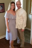 I love this dress! Love the adjustable straps with the off the shoulder! And an A line looks good on everyone! May not be for the ladies with large chests though. :) - Kari P.