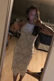 I love how it's not too tight and how elegant it is, yet it still hugs my curves to give me shape. I can't wait to wear this for my bridal shower! - Marie S.