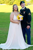 I wore this as a wedding dress! It was absolutely BEAUTIFUL, and got so many compliments on it! I did have to get it altered because the dress was too long but fit me everywhere else perfectly! - Kaitlin B.