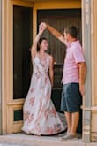 Excellent dress for an engagement session. Was too long and needed the dress hemmed up about 2 inches. That's even with heels on. - Erika B.