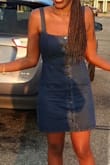 I love this dress and it fits perfectly. My only issue is the straps. They keep falling down. I will definitely have to have them cut and tailored. Other than that, is a wonderful casual dress. - Sam T.