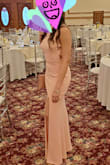 I loved this dress, I wore it for a wedding and received a lot of compliments. It fits perfectly, except for the length. I am not super tall so  I had to get it altered because it was really lengthy. It didn't bother me so I give it a 5 stars. - Ailen E.