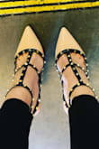 I get tons of compliments every time I wear these shoes! Definitely ordering them in black as they are my go-to this season. Bonus: they are way more comfortable (and affordable) than the real heels that they are modeled after. - Kelly C.