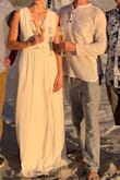 I bought this dress for my last minute wedding on a beach and what can I say - it was absolutely perfect! My husband still tells me a week after how much he loved the dress. I was nervous about it being too low cut but it turned out to be just the perfect amount of skin. I wasn't worried at any point that something might show. Unfortunately, the length was a bit too long on me and there wasn't any time to get it altered but it didn't matter for me since I was barefoot anyways. I would highly recommend this dress! 

+ I haver never ordered from Lulus before and was absolutely amazed how easy the shipping was! I ordered two dresses and both arrived two days earlier than expected - win win for a last minute bride like me :) - Maximiliane T.