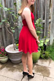 My daughter was looking for the perfect little red dress for her graduation. She knew what she wanted it to look like, but could not find one anywhere that matched her wishes.
Searching online, we found Lulus and the Grand Soiree Red Sleeveless Maxi Dress. From the knees up, it was her dream dress. Just the right coverage-- not too bare like many of the red dresses we found, and the perfect compromise between cute and mature. So we ordered it!
We actually ordered a size XS and a size S, as she typically wears either, depending on the cut. There wasn't much time left before her grad (the search took much longer than expected) so we opted on the better safe than sorry plan. The S fit much better than the XS, which was a little tight around the rib cage, so we returned the XS without any hassle at all! (thank you, Lulus!)
Next step: personalize the dress to make it exactly as she had imagined. All that was required was a quick trip to a seamstress, who efficiently chopped off the bottom and hemmed it into the most gorgeous red mini you've ever seen!
She felt amazing wearing it, and received a ton of compliments. Even though it was a stock dress, it was one of a kind. The price was amazing and we could not have gotten anything more perfect even if we had it custom made.
The next time we need to purchase a dress-- No more wasted time on running from store to store and random online searches ending in disappointment.
Lulus will definitely be the first place we look! - Liz R.