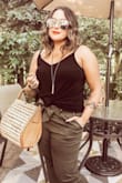 I could just be my body type and height but these are fantastic! They are a nice thick material without being too hot. They are cropped so they land perfectly for my short height. I wish they had these in more colors! - Jessica D.