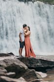 I bought this dress for my engagement shoot and it's gorgeous! The dress flows beautifully and the color was perfect for our waterfall shoot. However, the fit is a little weird. The straps on the top kept falling off my shoulders but the straps around the waist were kind of tight and dug into my back. The elastic waist was also a lot higher than I expected but that didn't give me any issues. - Christine B.